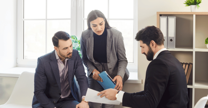 Lawyer and doctor consulting about a clinical negligence claim