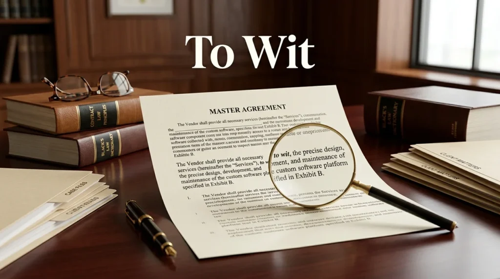 To Wit Meaning Explained: Comprehensive Guide to Definition, Legal Usage, Commas and 5 Alternatives