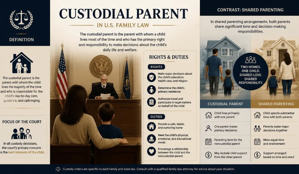 Custodial Parent Meaning in U.S. Family Law: Rights, Duties, and Key Differences